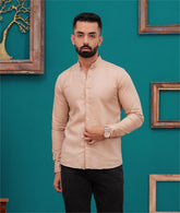 BEIGE SOFT FABRIC TEXTURE SHIRT