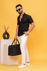 HALF BLACK PLAIN ROYAL SHIRT