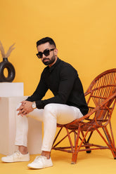 BLACK Eel TEXTURED MENS SHIRT