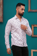 Classic Slim Fit Floral Printed Casual Shirt