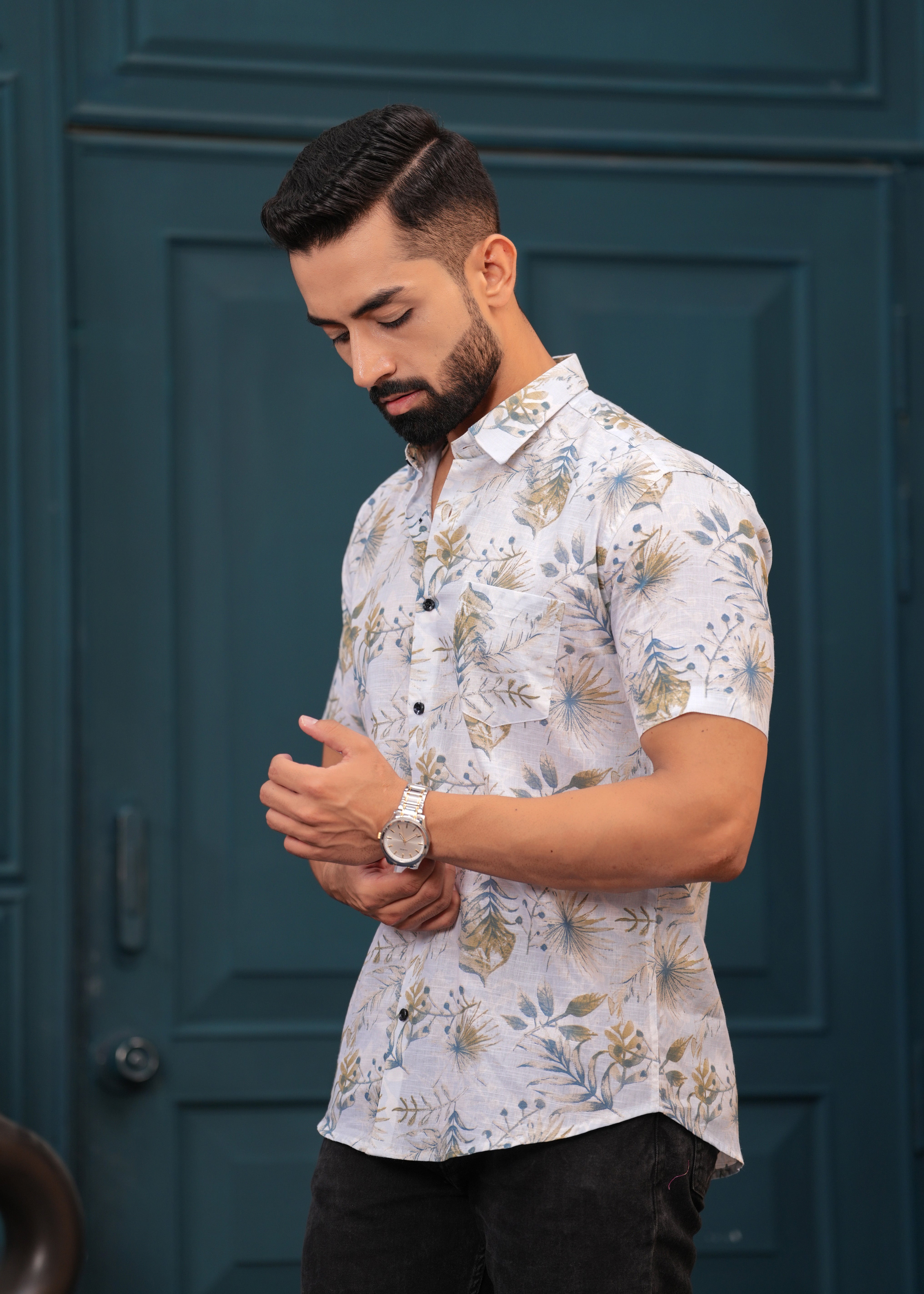GOLDEN LEAF SHIRT WITH POCKET